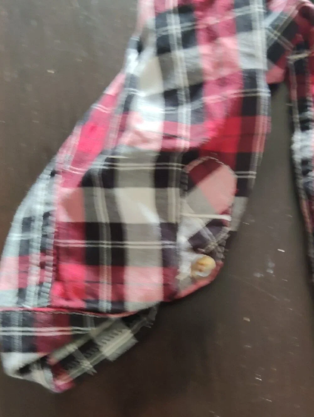 The Children's Place Red Black White Plaid Button-Down Shirt